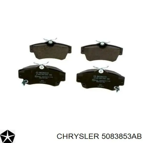5083853AB Chrysler колодки гальмівні передні, дискові