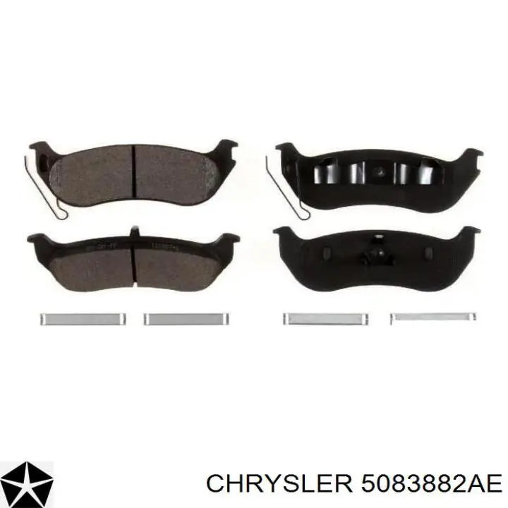 Задні гальмівні колодки 5083882AE Chrysler