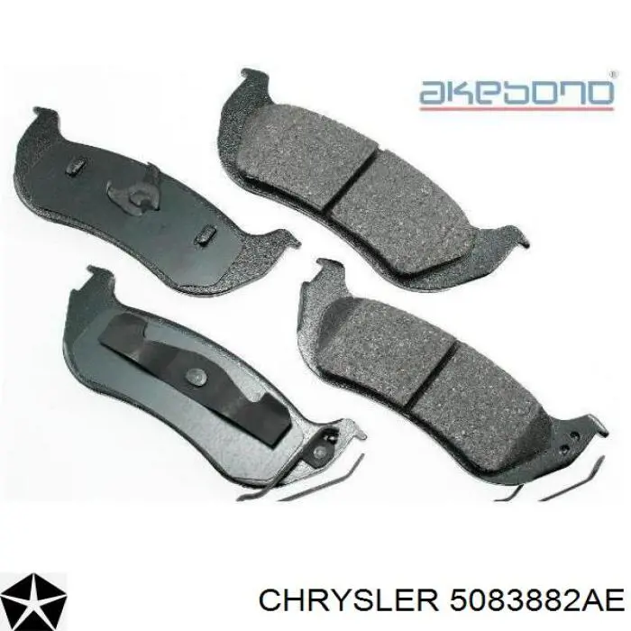 5083882AE Chrysler колодки гальмові задні, дискові