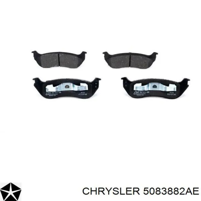 5083882AE Chrysler Колодки гальмівні задні, дискові