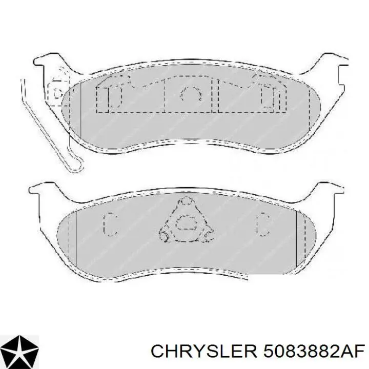 Купити 5083882AF Chrysler Задні колодки