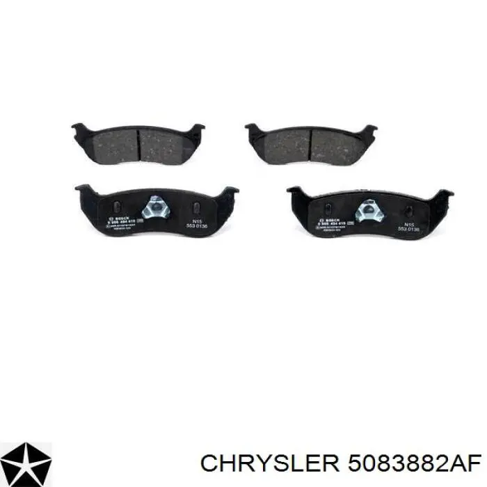 Задні гальмівні колодки 5083882AF Chrysler