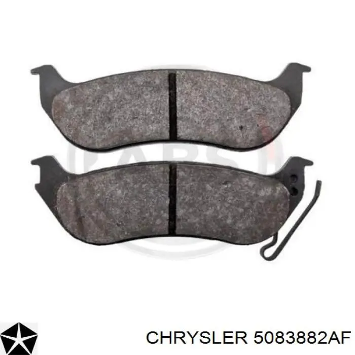 5083882AF Chrysler Колодки гальмівні задні, дискові