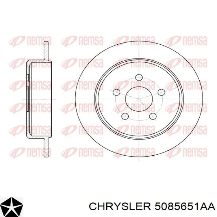 5085651AA Chrysler диск гальмівний задній