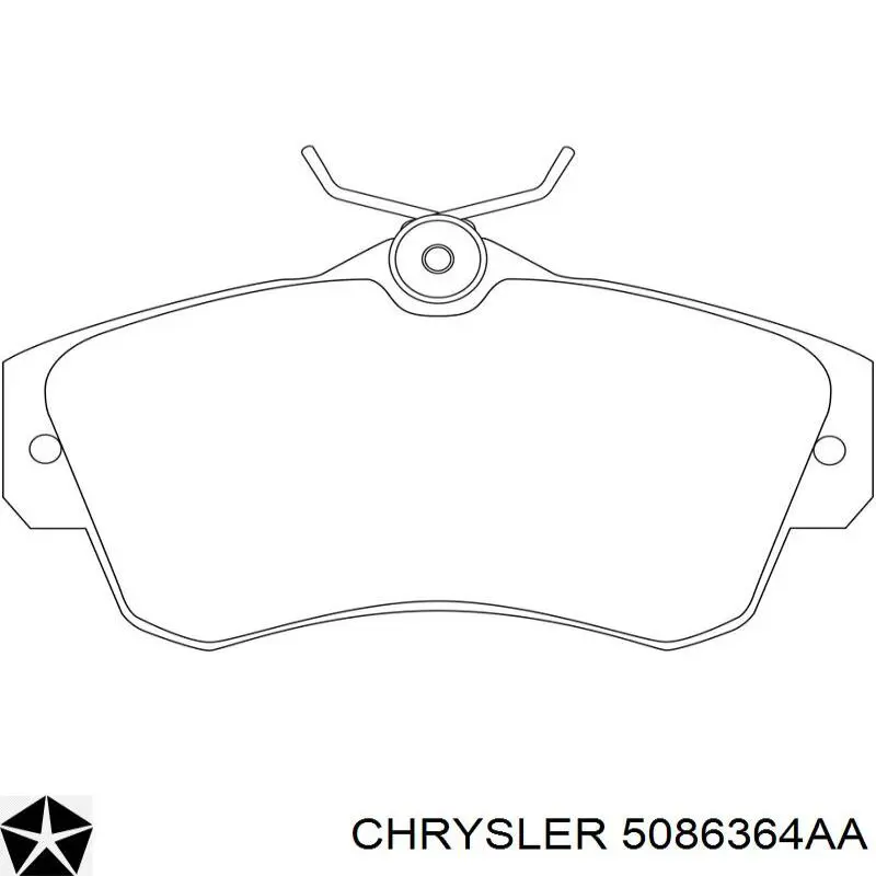 5086364AA Chrysler колодки гальмівні передні, дискові