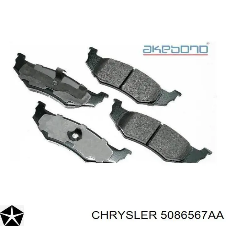 Колодки гальмові задні, дискові 5086567AA Chrysler