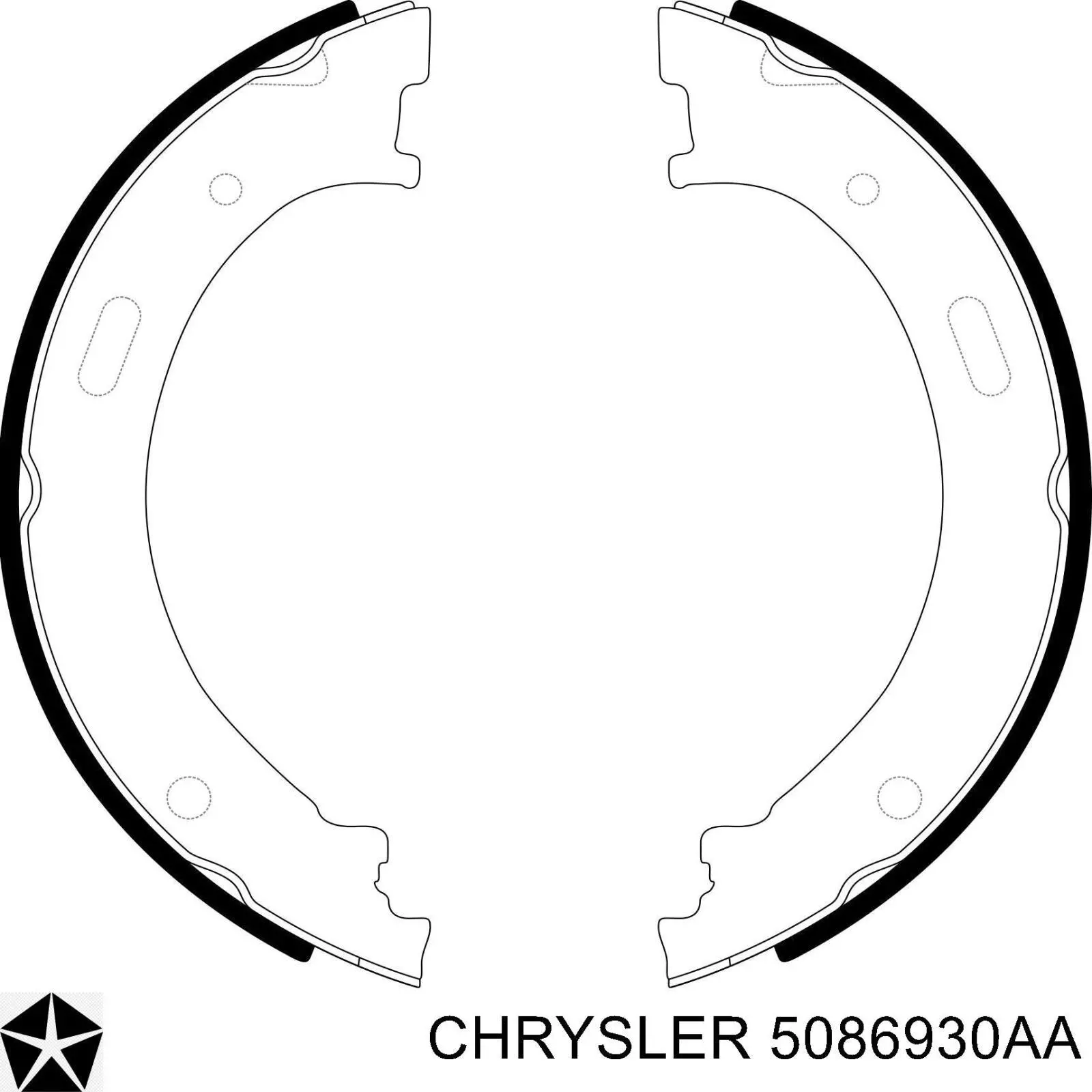 5086930AA Chrysler колодки ручника/стоянкового гальма