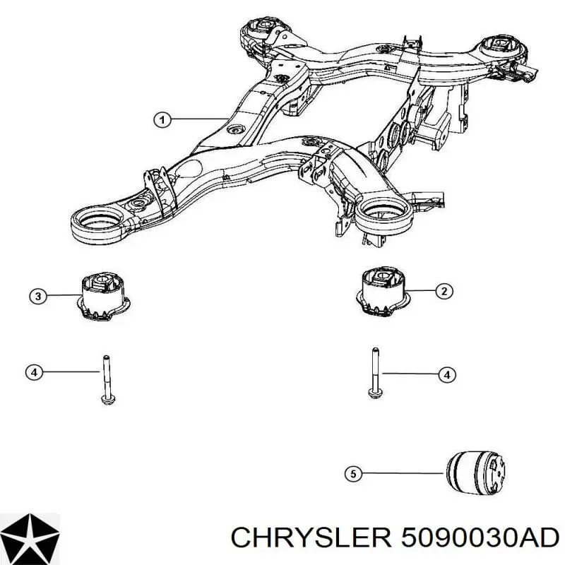 Купити 5090030AD Chrysler Сайлентблок задньої балки