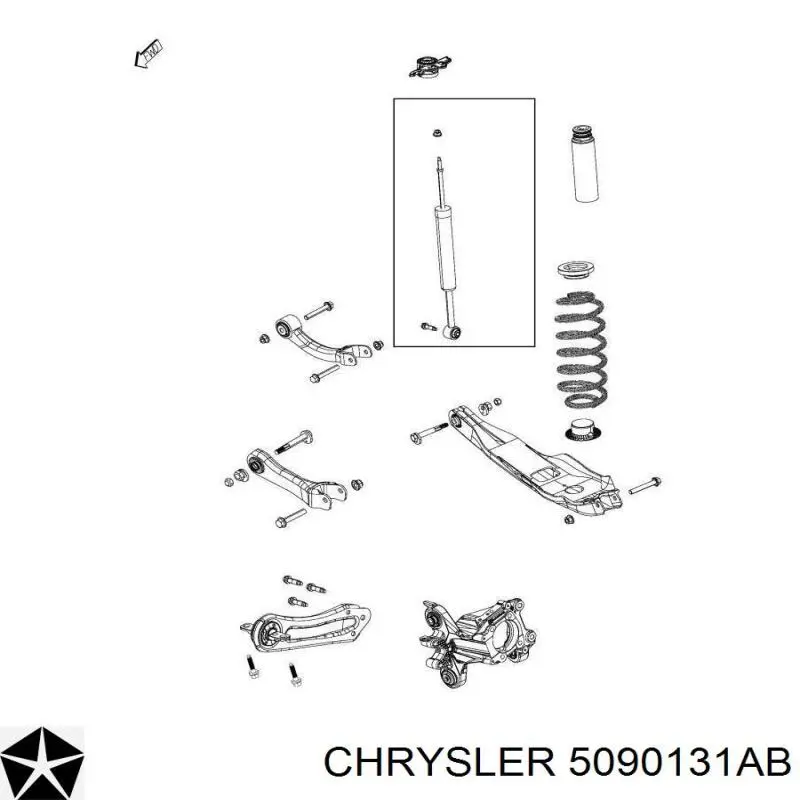 05090131AB Chrysler Цапфа поворотна ліва