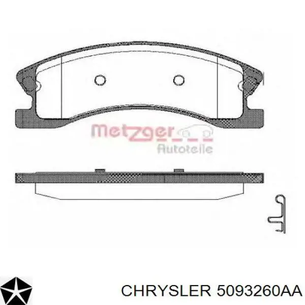 5093260AA Chrysler Передні гальмівні колодки