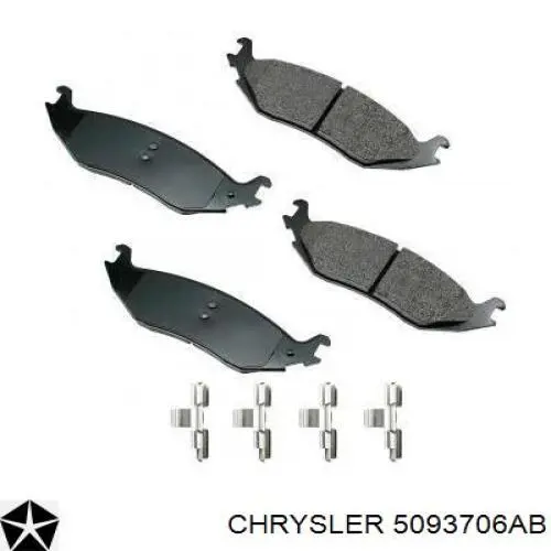 5093706AB Chrysler Колодки гальмівні задні, дискові