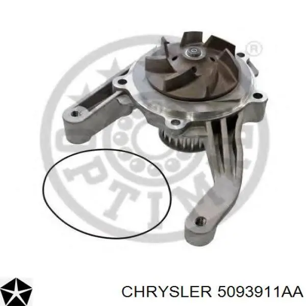 Помпа водяна, корпус Chrysler 5093911AA ціна, від 75.51 USD