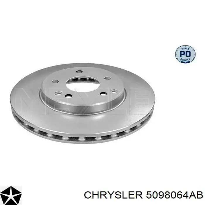 Диск гальмівний передній 5098064AB Chrysler