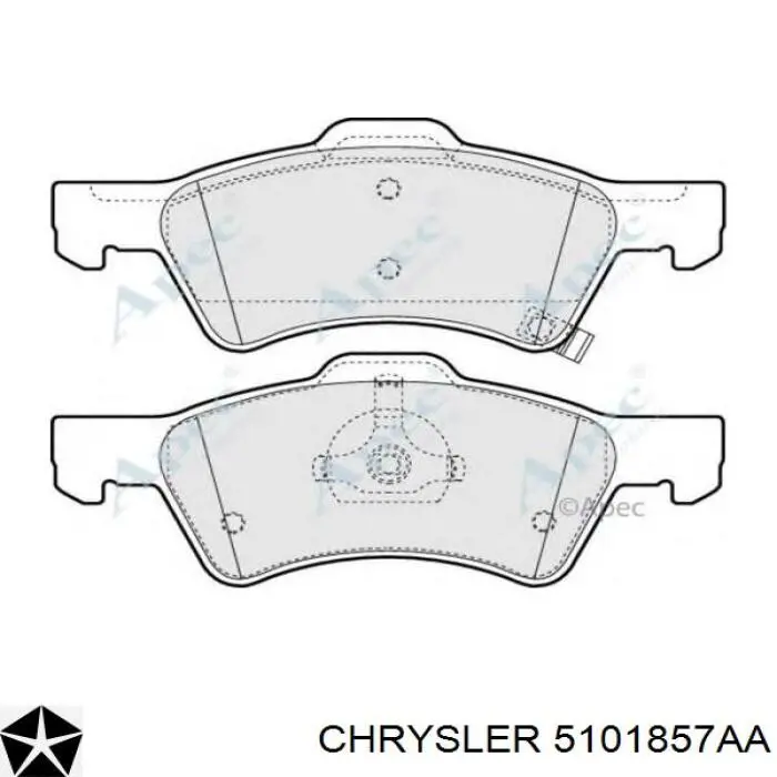 Купити 5101857AA Chrysler Колодки гальмівні передні, дискові
