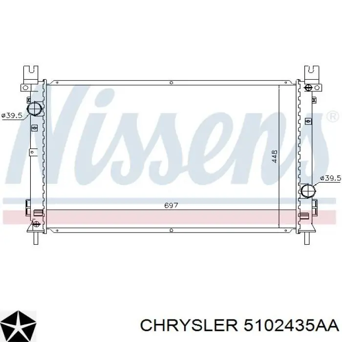 Радіатор основний Chrysler 5102435AA ціна, від 101.81 USD