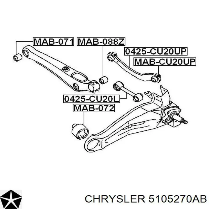 Купити 5105270AB Chrysler Тяга поперечна задньої підвіски