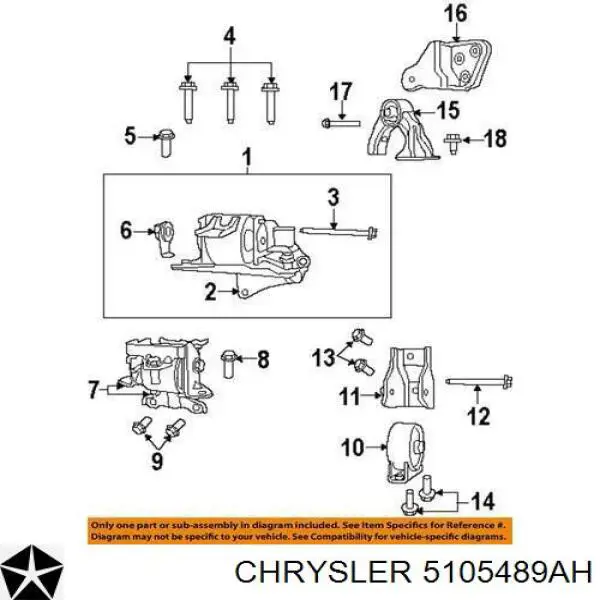 Права подушка двигуна Alex AL5105489AH ціна, від 43.64 USD