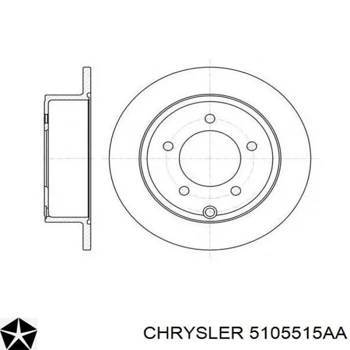 Задні дискові гальма Chrysler 5105515AA ціна, від 12.67 USD