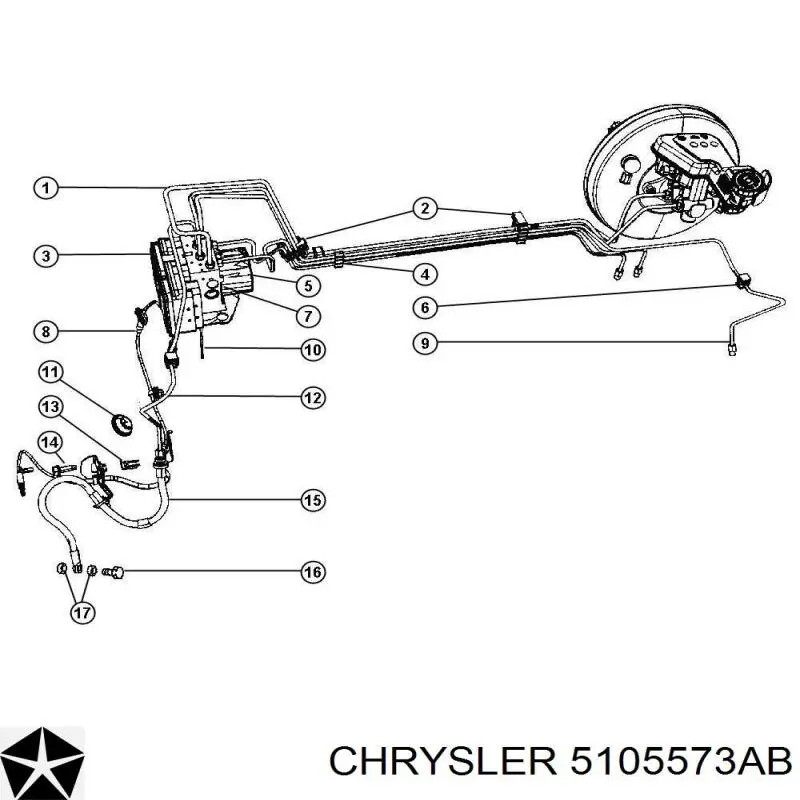 Датчик ABS передній лівий Chrysler 5105573AB ціна, від 16.68 USD
