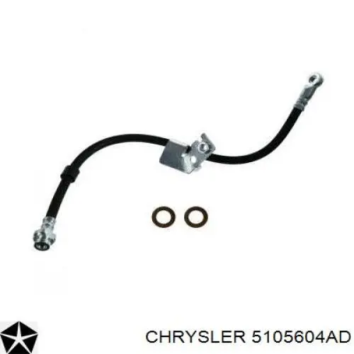 Шланг гальмівний передній, правий Chrysler 4877604AA ціна, від 15.94 USD