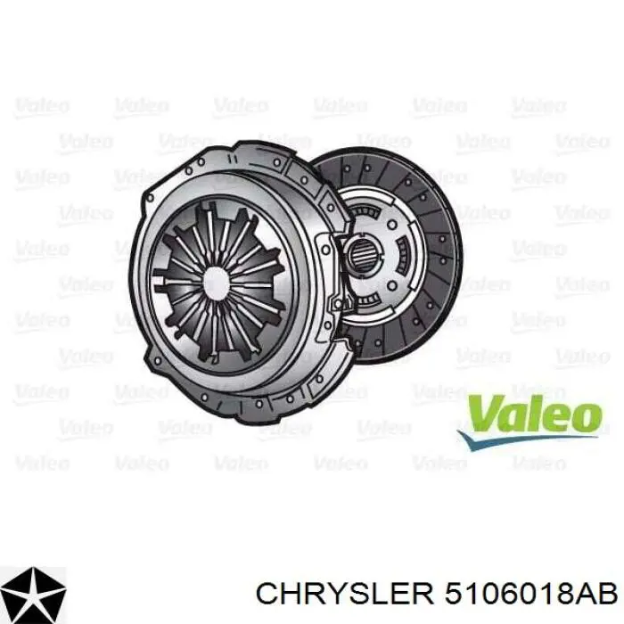 Купити 5106018AB Chrysler Комплект зчеплення (диск, корзина, підшипник)