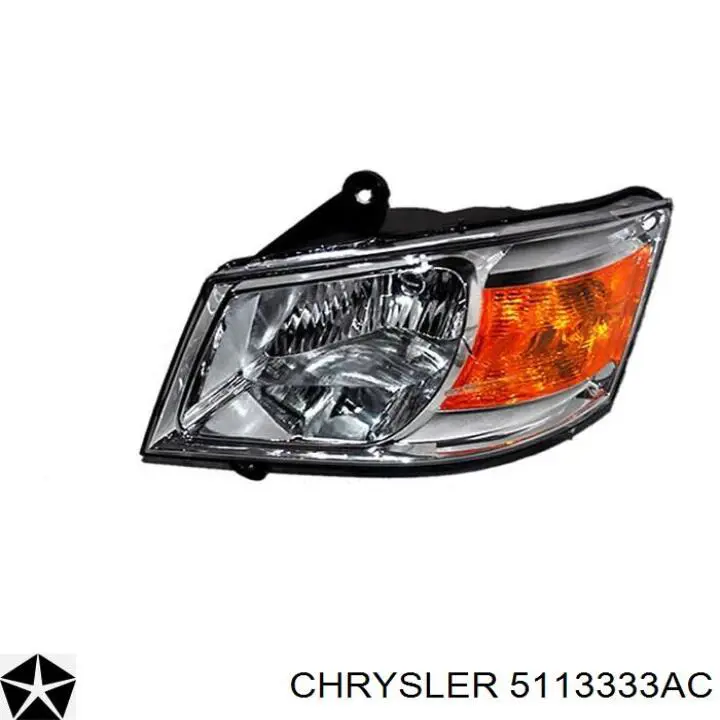 Блок фара ліва Chrysler 5113333AC ціна, від 114.46 USD