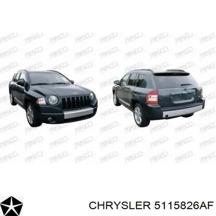 Ручка задньої двері зовнішня права Chrysler 5115826AF ціна, від 56.28 USD