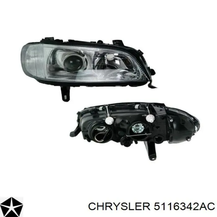 Купити 5116342AC Chrysler Права блок фара
