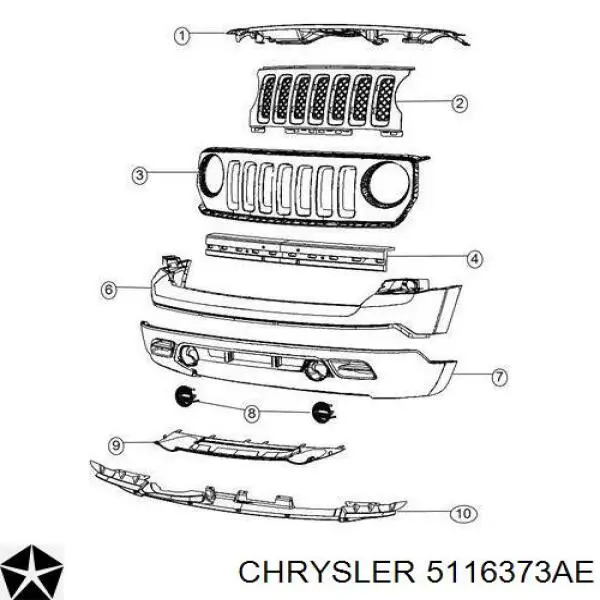 05116373AE Chrysler Балка бампера переднього