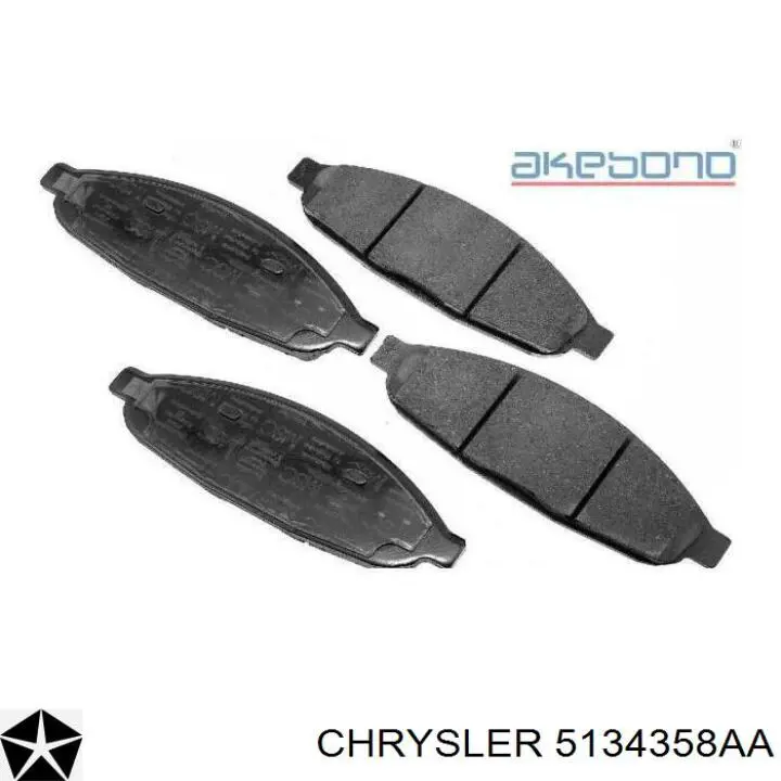 5134358AA Chrysler колодки гальмівні передні, дискові