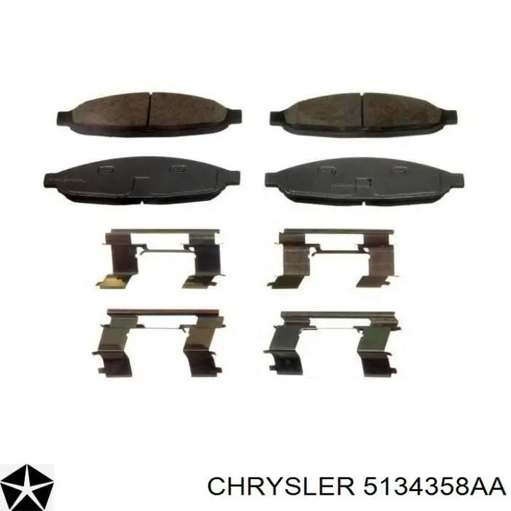 Гальмівні колодки Chrysler 5134358AA ціна, від 24.28 USD