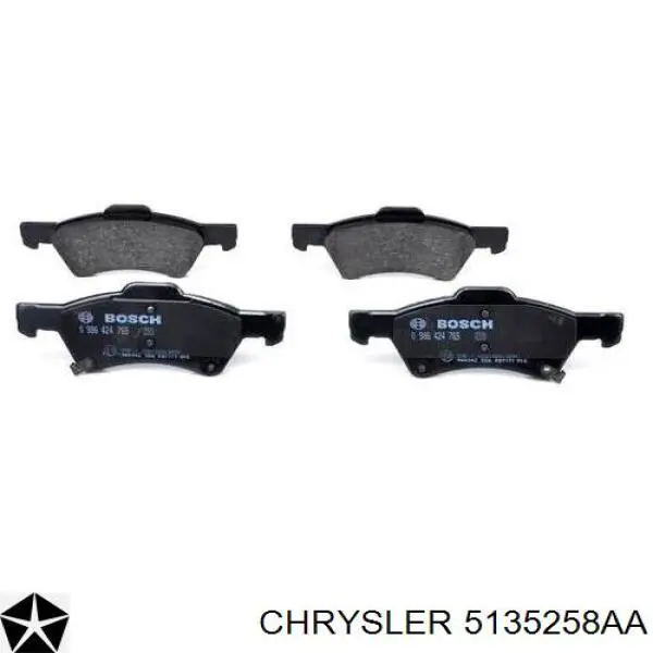 Купити 5135258AA Chrysler Колодки гальмівні передні, дискові