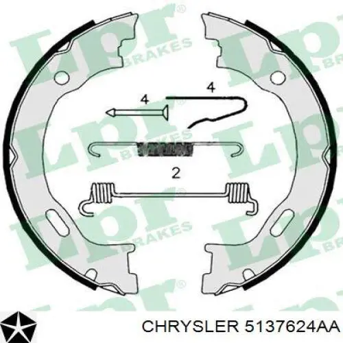 Купити 5137624AA Chrysler Гальмівні колодки гальма стоянки
