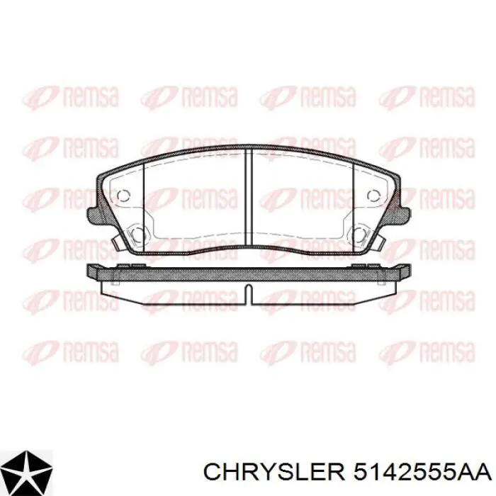 Купити 5142555AA Chrysler Колодки гальмівні передні, дискові
