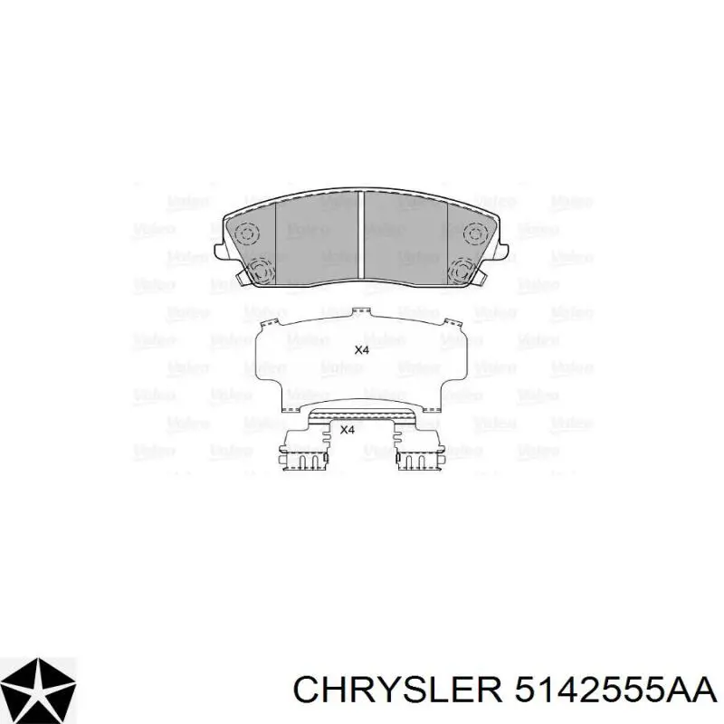 Тормозні колодки Chrysler 5142555AA