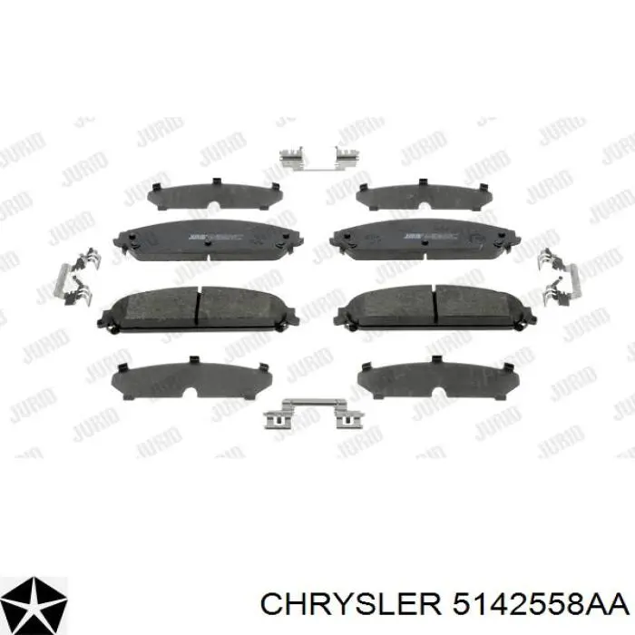 5142558AA Chrysler колодки гальмівні передні, дискові