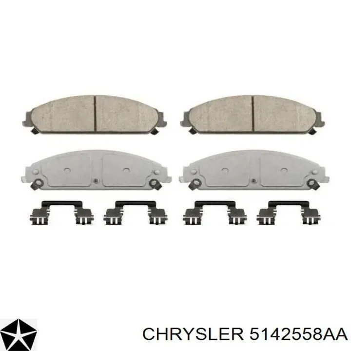 Купити 5142558AA Chrysler Колодки гальмівні передні, дискові