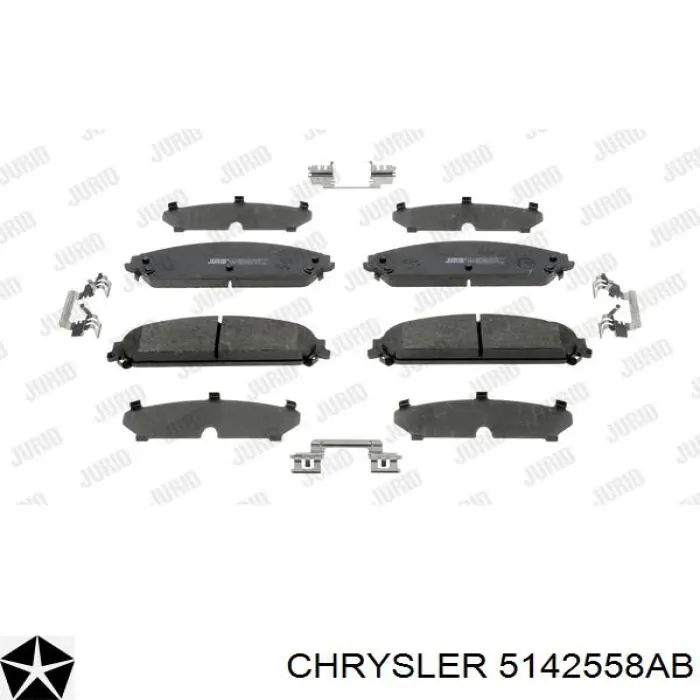 5142558AB Chrysler колодки гальмівні передні, дискові