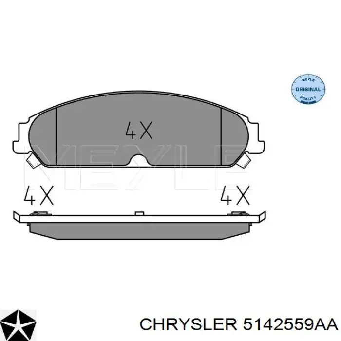 Передні тормозні колодки 5142559AA Chrysler