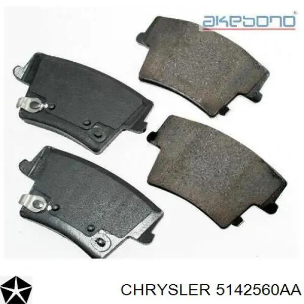 5142560AA Chrysler Колодки гальмівні задні, дискові
