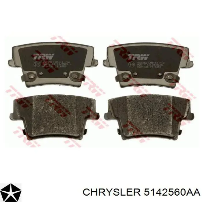 Купити 5142560AA Chrysler Задні колодки