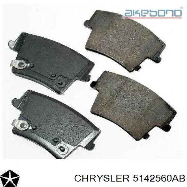 Купити 5142560AB Chrysler Задні колодки