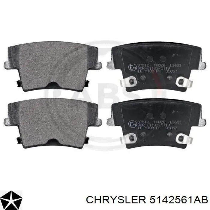 5142561AB Chrysler колодки гальмові задні, дискові