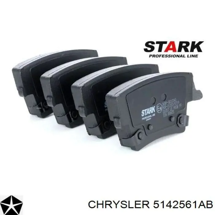 Задні гальмівні колодки 5142561AB Chrysler