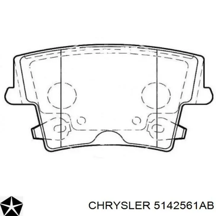 Задні дискові колодки Chrysler 5142561AB