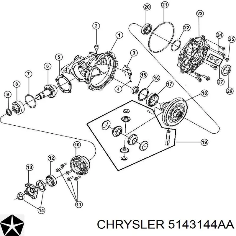 Сальник піввісі переднього моста, правою Chrysler 5143144AA ціна, від 23.17 USD