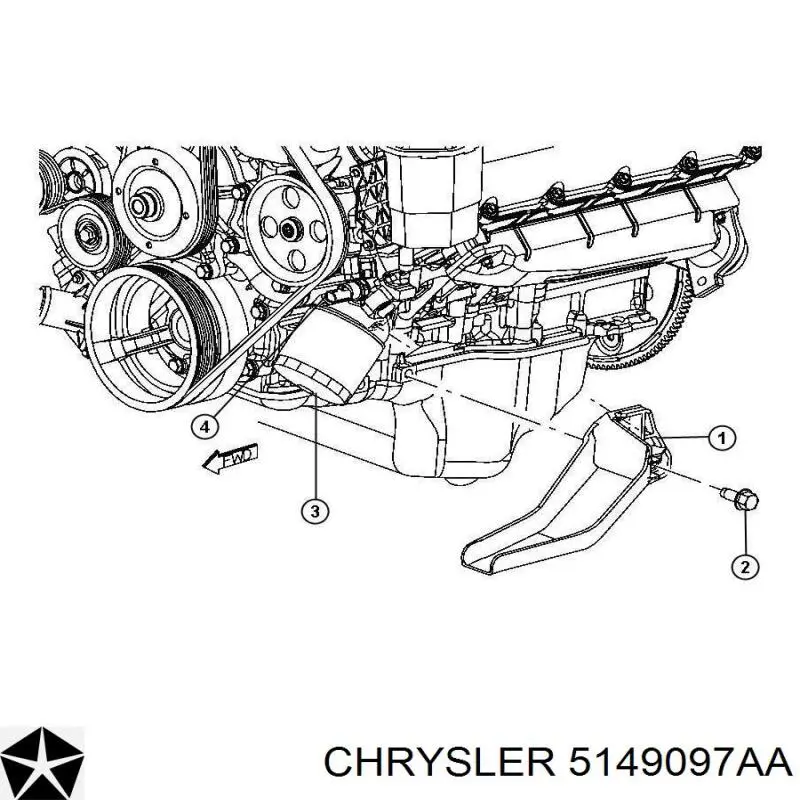 Датчик тиску масла двигуна Chrysler 5149097AA