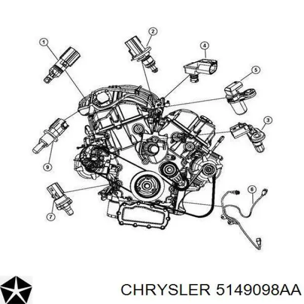 Купити 5149098AA Chrysler Датчик тиску масла