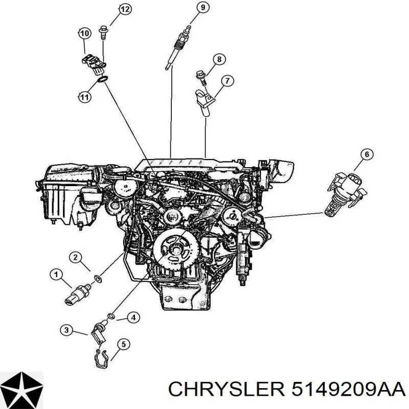 5149209AA Chrysler датчик температури повітряної суміші