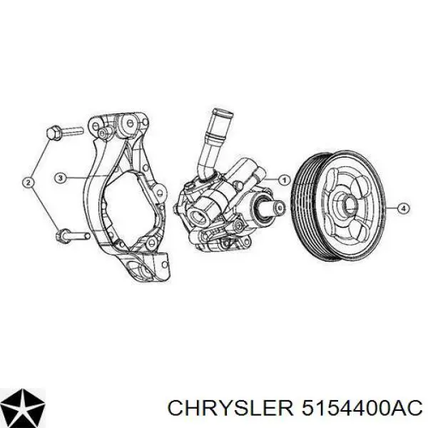 5154400AC Chrysler Насос гідропідсилювача
